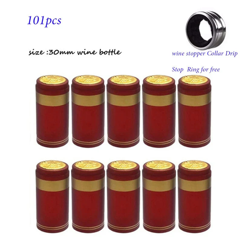 PVC Heat-Shrink Wine Bottle Capsules - Shrink Wrap Caps for Home Bottling
