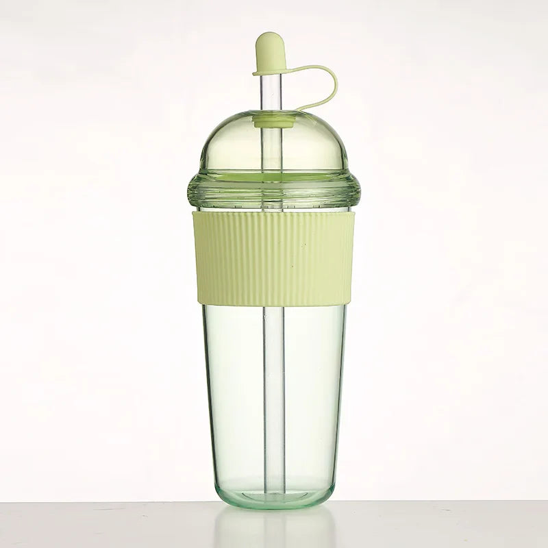 Insulated Flip Straw Bottle — 430ml (14oz) & 630ml (21oz) Leak‑Proof Travel Water Bottle for Coffee, Sports & Work