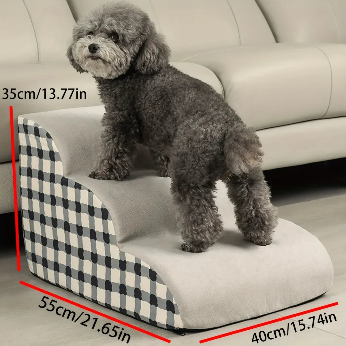 High-Density Foam Pet Ramp — Non-Slip Dog & Cat Stairs Sofa Ladder for Older Pets with Joint Pain