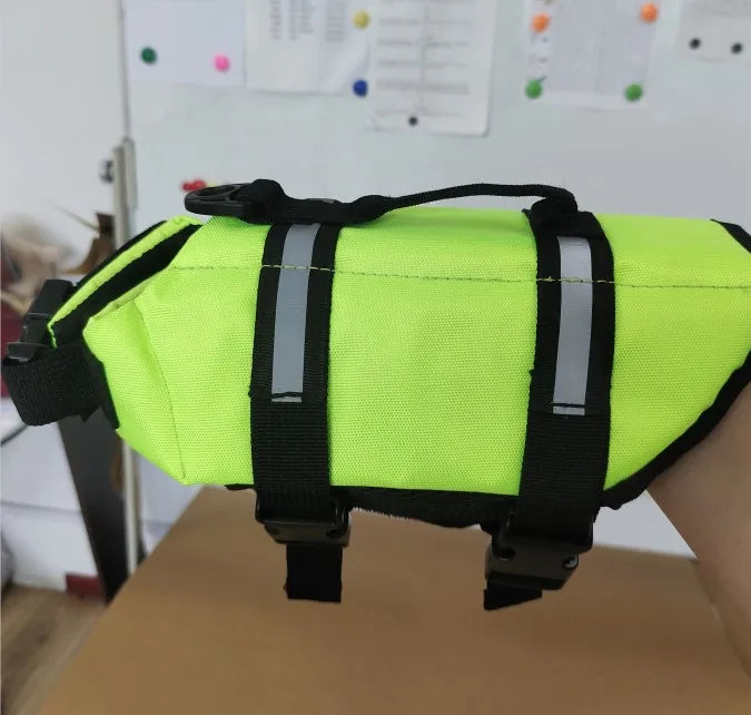 Reflective Adjustable Dog Life Jacket Safety Vest for Large Dogs, Enhanced Buoyancy for Swimming, Surfing and Boating