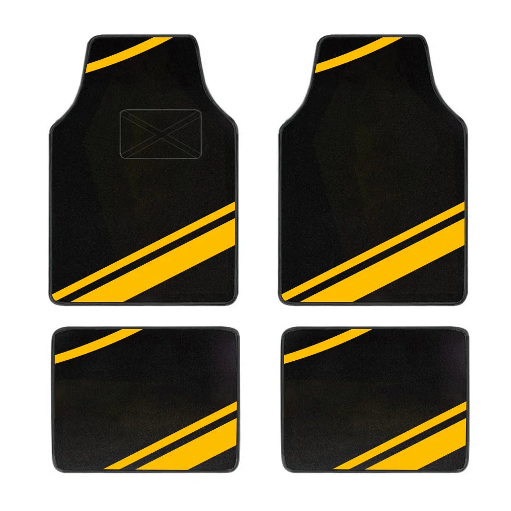 4-Piece Universal Car Floor Mats Set – Suede-Style Synthetic Carpet Liners for Cars, SUVs & Vans, Anti-Slip, Easy-Clean