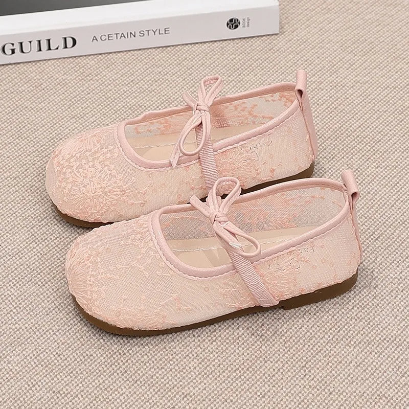 Girls Breathable Soft Sole Sandals Non-Slip Comfortable Casual Princess Flats