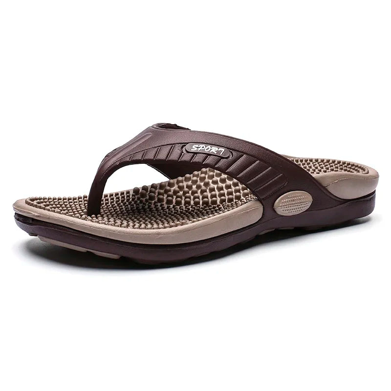 Men's Massage EVA Flip Flops – Breathable Beach Sandals, High Elasticity EVA Insoles, Sizes EU 40–46