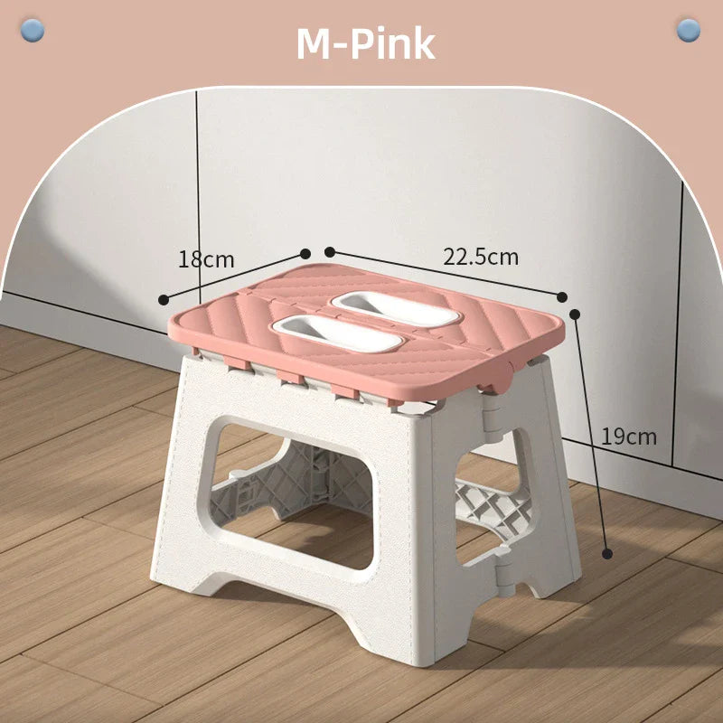 Portable Plastic Folding Chair – Thickened Foldable Outdoor Camping & Beach Seat for Family & Kids
