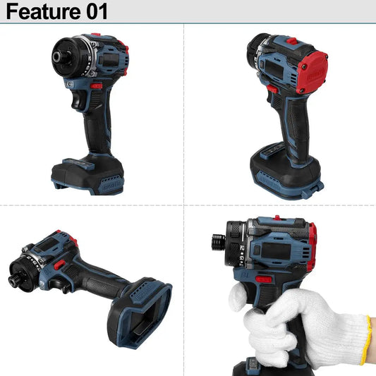 1/4 in (6.35 mm) Brushless Cordless Electric Screwdriver — 21+1 Torque, Two-Speed 0-4000 RPM, 18V Battery Compatible (Battery Not Included)
