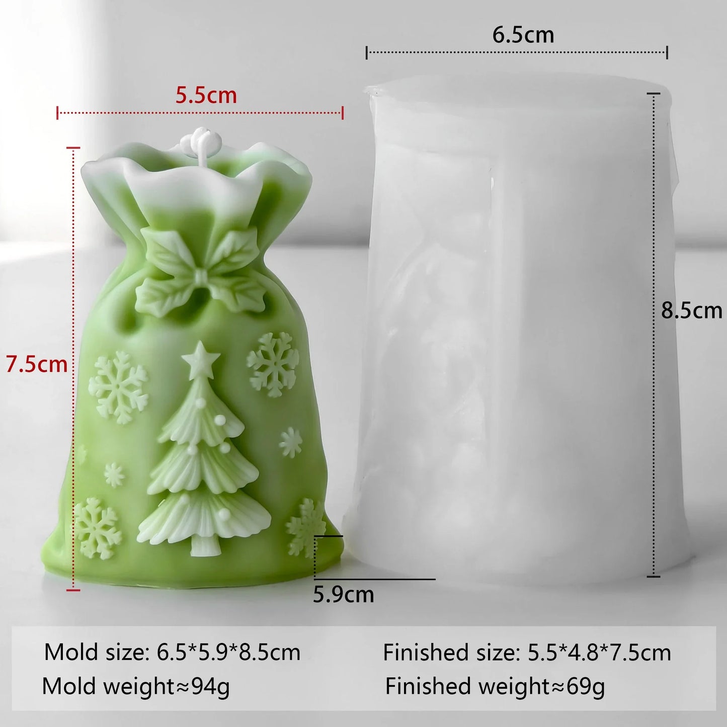 Reusable 3D Silicone Candle Mold 1‑Pack for DIY Candle, Resin & Soap Making - Flexible Non‑Stick
