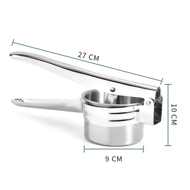 Manual Stainless Steel Potato Ricer Press, Handheld Potato Masher & Fruit & Vegetable Juicer for Home Kitchen