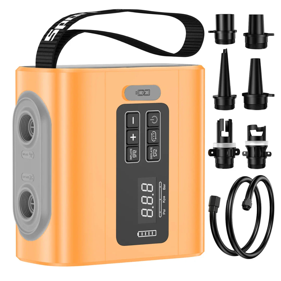 Portable Cordless Mini Air Pump – Rechargeable Electric Inflator & Deflator for Air Mattresses, Camping Mats, Pool Floats