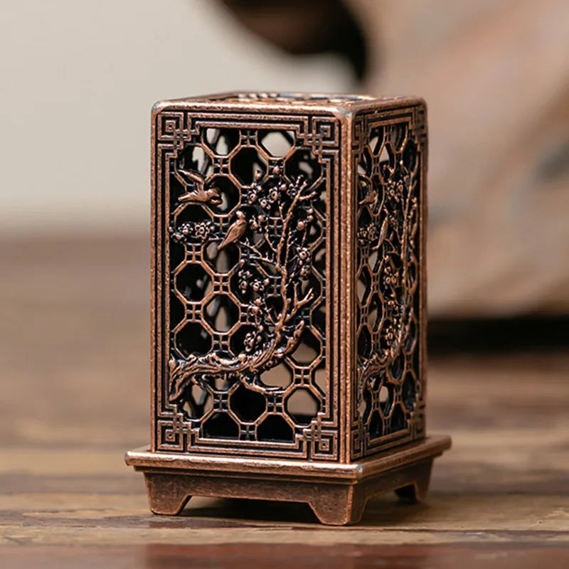 Vertical Alloy Incense Burner Hollow Stickless Powder Holder | Xiangyun Home Fragrance Ornament