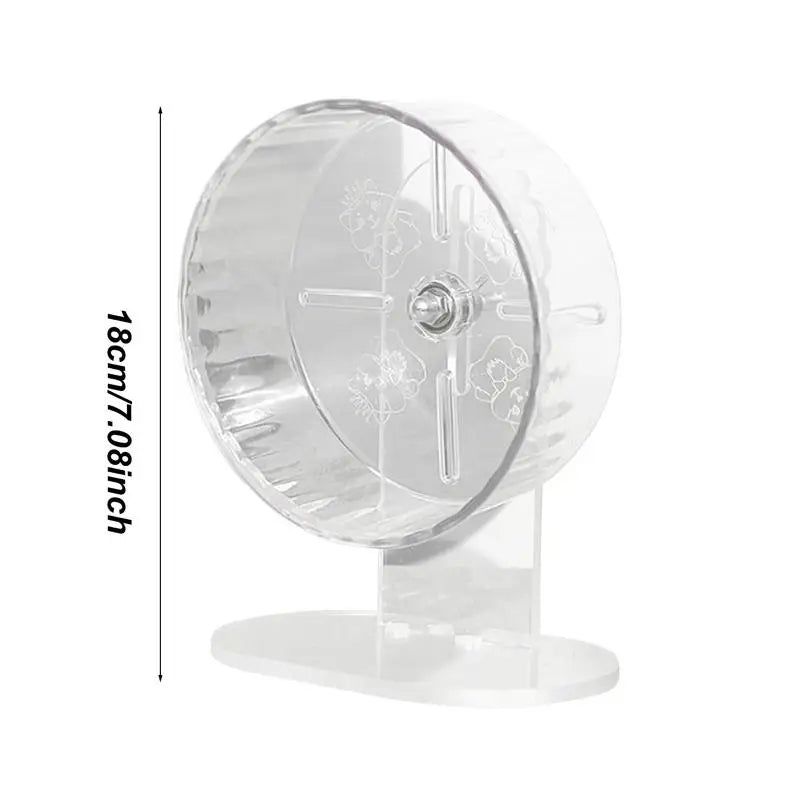 Silent Transparent Hamster Wheel 7.1 in (18 cm) Acrylic Exercise Wheel for Hamsters & Gerbils