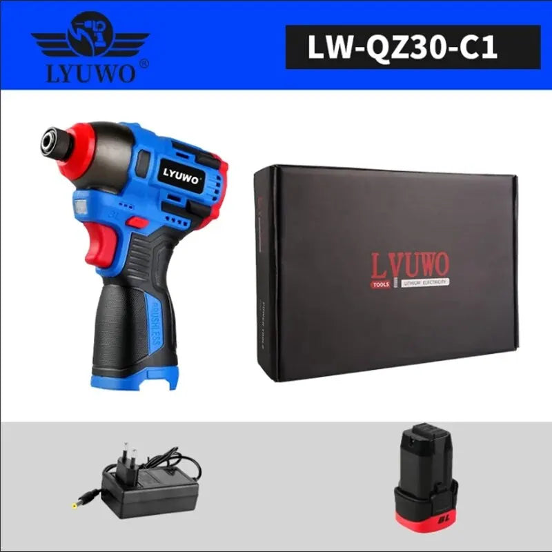 Brushless 16.8V Cordless Electric Screwdriver, 160 Nm Torque Impact Drill, Multi-Function