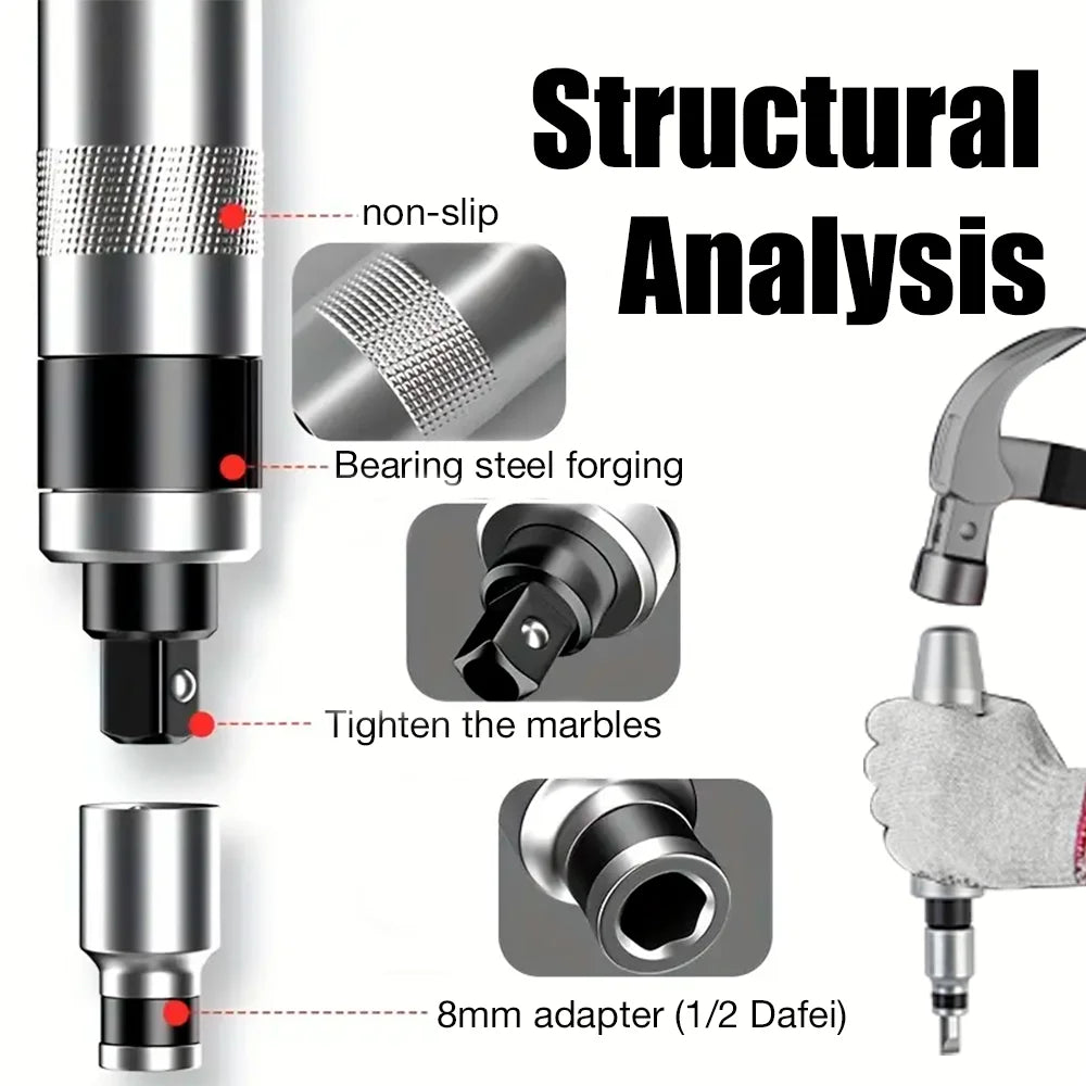 7/13-Piece CR-V Manual Impact Screwdriver Set — Portable Reversible Hand Driver with Bits for Home DIY