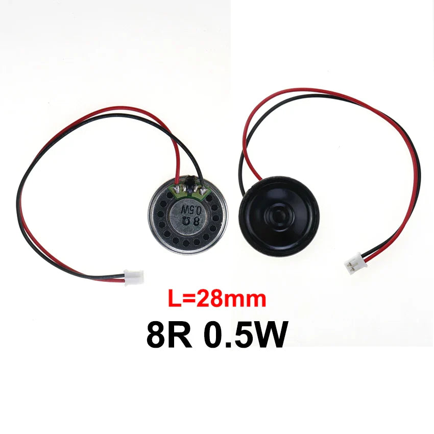 8Ω 0.5W Mini Ultra-Thin Horn Speaker 20–57mm (0.79–2.24in) with P2.0 Terminal Wire