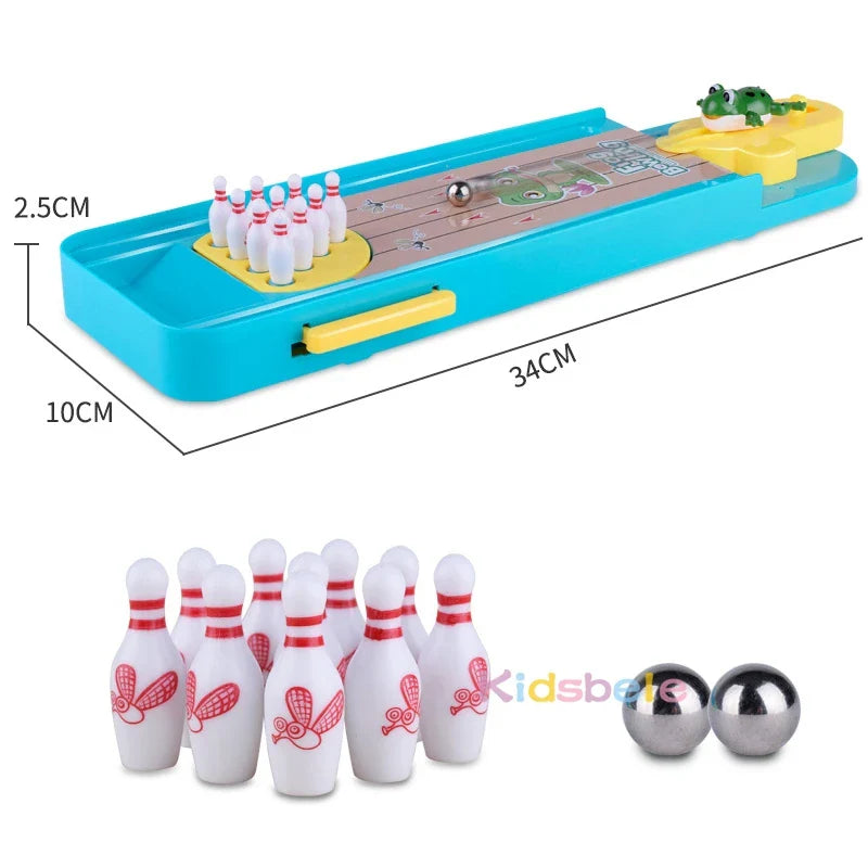 Mini Desktop Bowling Game - Tabletop Bowling Toy for Kids & Families, Indoor Interactive Educational Game