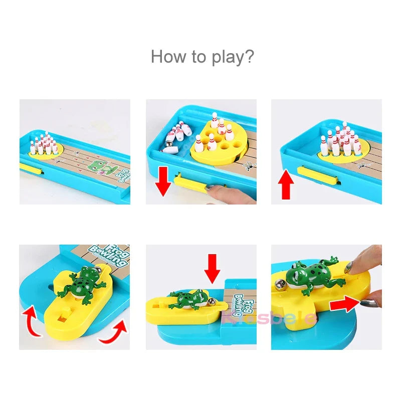 Mini Desktop Bowling Game - Tabletop Bowling Toy for Kids & Families, Indoor Interactive Educational Game