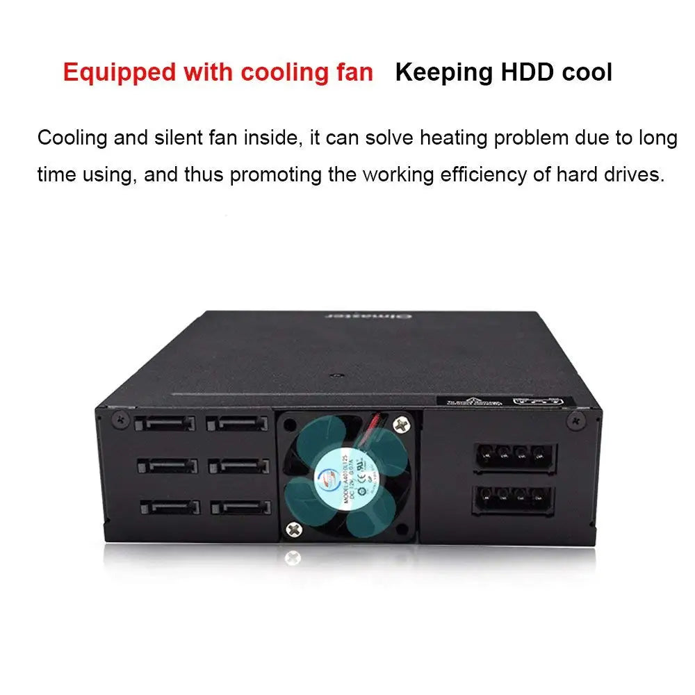 4/6-Bay 2.5-Inch (63.5mm) SATA SSD/HDD Hot-Swap Mobile Rack Enclosure for 5.25-Inch Drive Bay