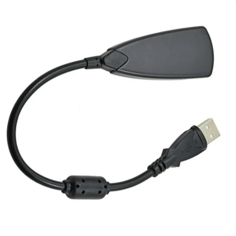 External USB 7.1 Sound Card Adapter – USB to 3.5mm Audio Jack for PC & Laptop, Headset Microphone Support