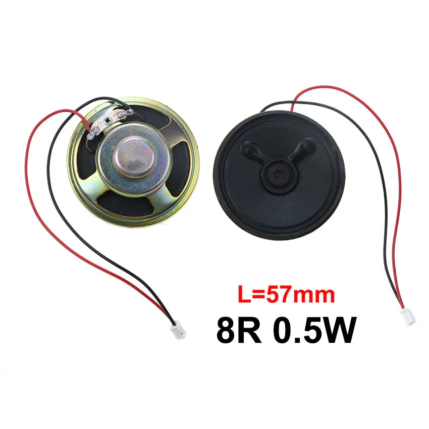 8Ω 0.5W Mini Ultra-Thin Horn Speaker 20–57mm (0.79–2.24in) with P2.0 Terminal Wire