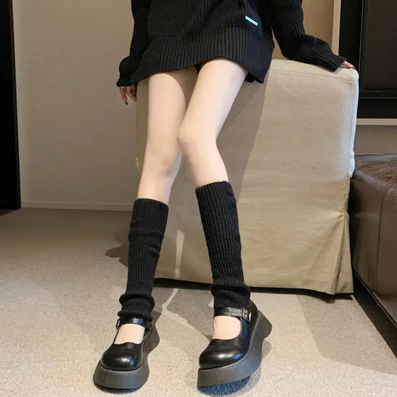 Women's Knit Leg Warmers 15.7in (40cm) Winter Ballet Yoga Dance and Gym Long Socks