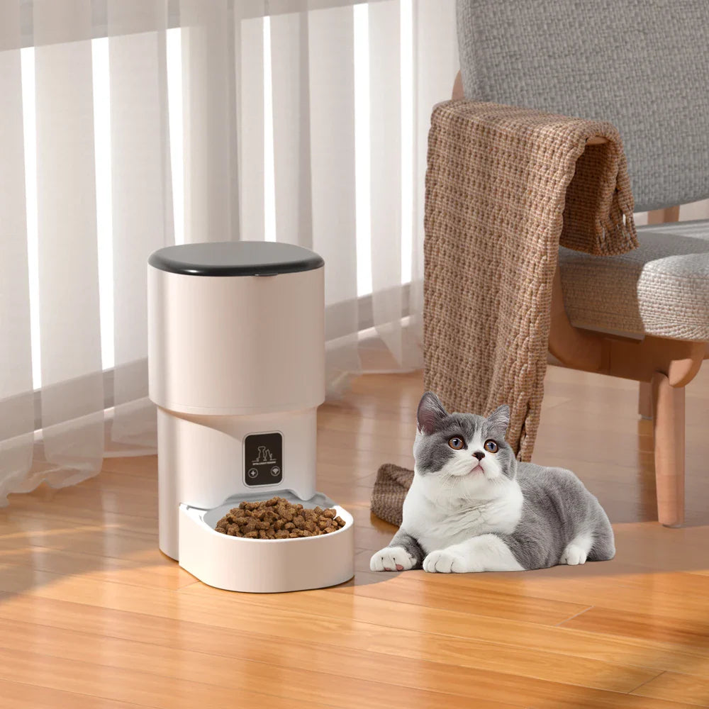 Smart Automatic 4L WiFi & Button Pet Feeder for Cats and Dogs — LCD Food Dispenser