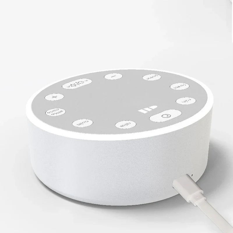 Portable White Noise Machine for Baby & Adult — Sleep Sound Machine with Night Light and Soothing Sounds