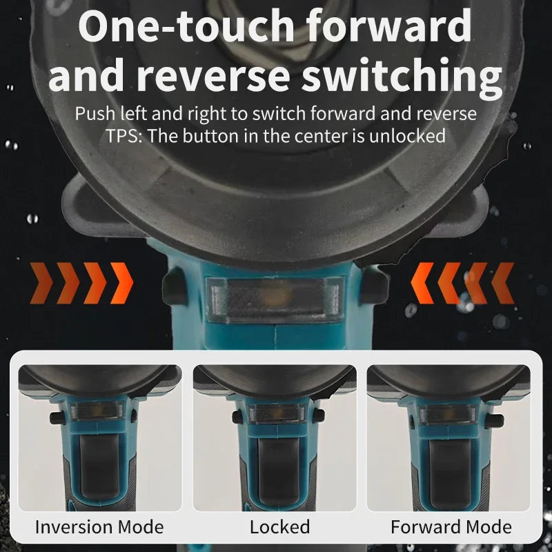 Brushless Cordless Impact Wrench 20V High Torque 1000 N·m Power Tool for Home DIY