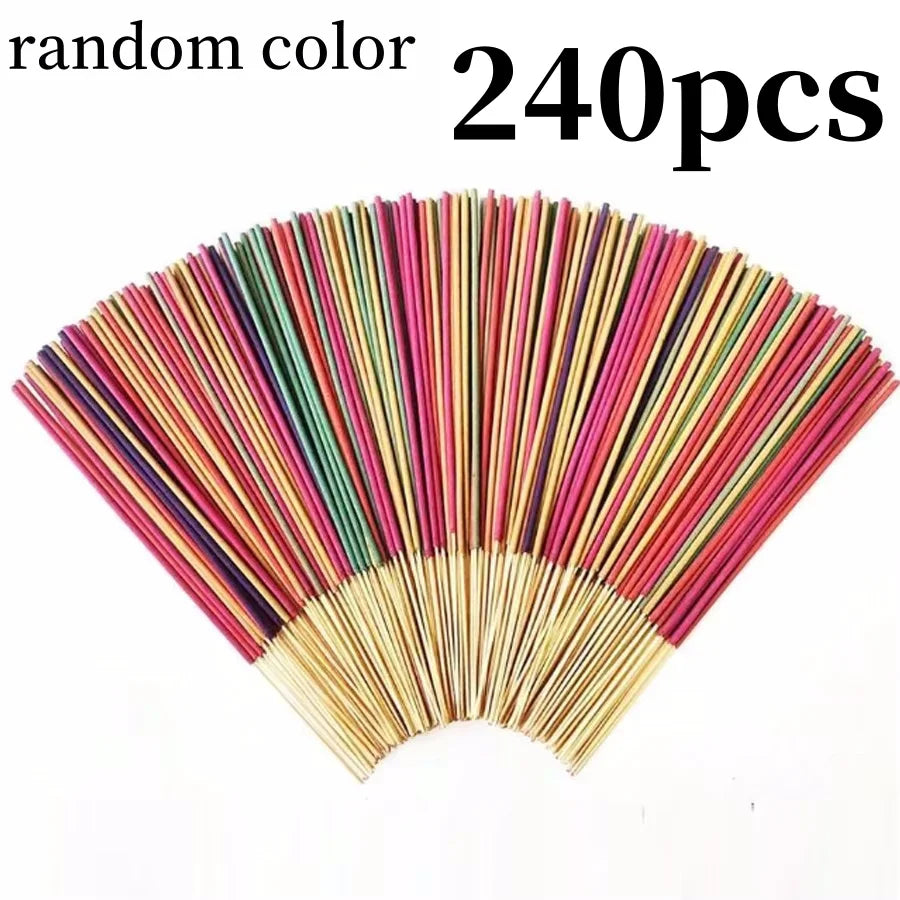 Aromatherapy Incense Sticks 30–240 Pc, 7 Natural Scents (Lavender, Jasmine, Ocean, Rose, Sakura) with Incense Holder for Yoga & Meditation