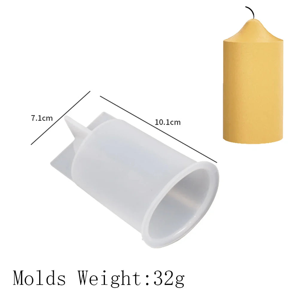 3D Vertebra Cylinder Silicone Candle Mold — DIY Plaster & Epoxy Resin Craft Mold for Wedding & Home Decor