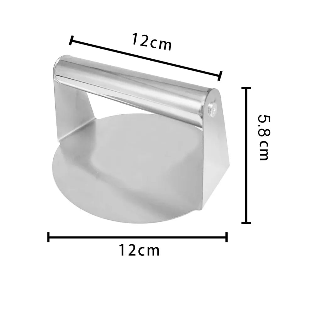 Stainless Steel Smash Burger Press - Heavy-Duty Non-Stick Patty Maker for BBQ & Grilling