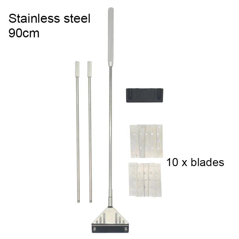 Aquarium Algae Scraper – Aluminum & Stainless Steel Fish Tank Cleaner with Replaceable Blades, 35–110 cm (13.8–43.3 in)
