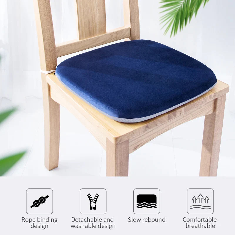 Ergonomic Memory Foam Seat Cushion for Office, Car & Student Chairs – Hemorrhoid & Tailbone Relief