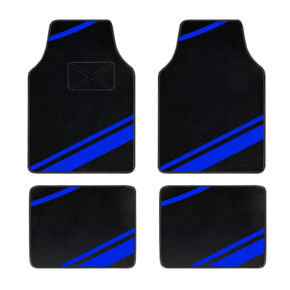 4-Piece Universal Car Floor Mats Set – Suede-Style Synthetic Carpet Liners for Cars, SUVs & Vans, Anti-Slip, Easy-Clean