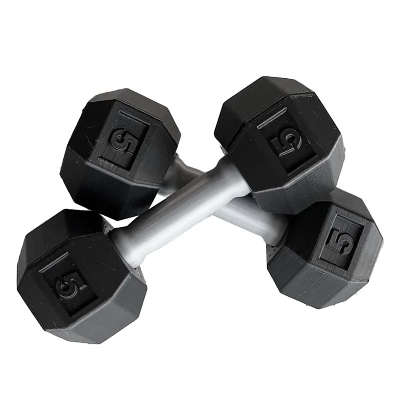 2-Pack Mini Kids Dumbbell Toys - Toddler Baby Workout Weights and Rattles