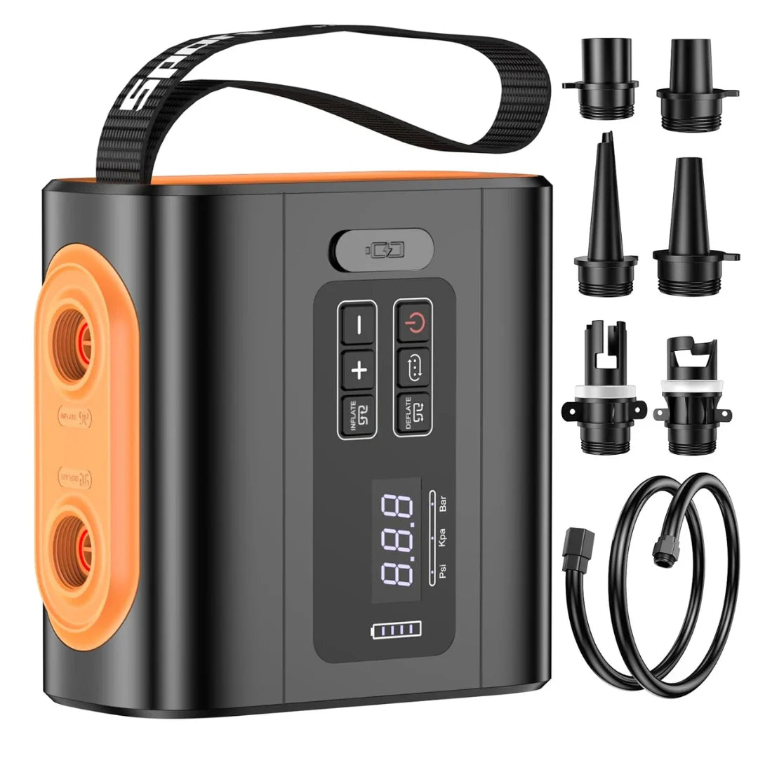 Portable Cordless Mini Air Pump – Rechargeable Electric Inflator & Deflator for Air Mattresses, Camping Mats, Pool Floats