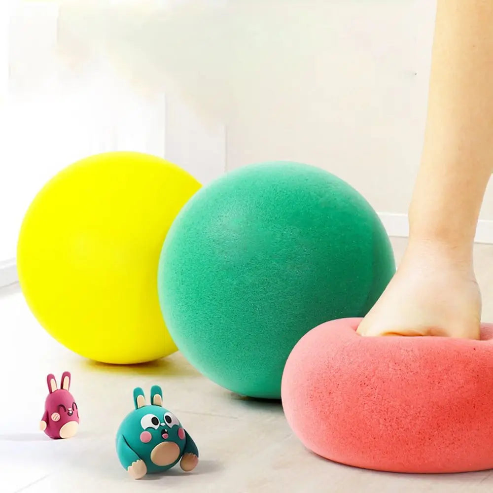 Silent Foam Basketball Low-Noise Indoor Training Ball for Kids — Soft PU, 15 cm / 18 cm (5.9" / 7.1")