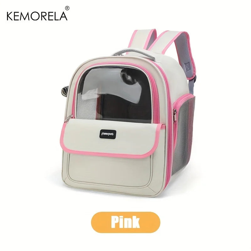 Transparent Bubble Pet Backpack Carrier for Cats & Small Dogs - Breathable Outdoor Capsule Carrier