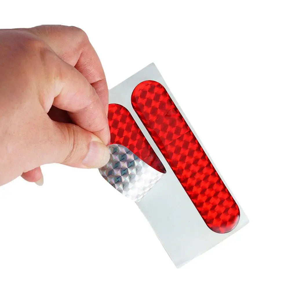 2-Pack Red Reflective Car Door Safety Stickers 10.6 x 2.3 cm (4.17 x 0.91 in) Interior Warning Reflector Tape