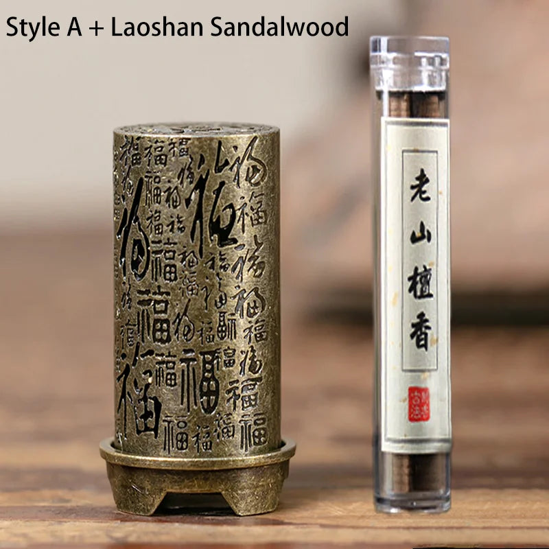 Vertical Alloy Incense Burner Hollow Stickless Powder Holder | Xiangyun Home Fragrance Ornament