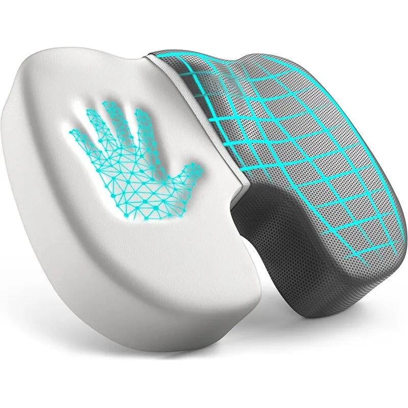 Ergonomic Memory Foam Seat Cushion for Office Chair – Hemorrhoid & Coccyx Support, Removable Washable Cover