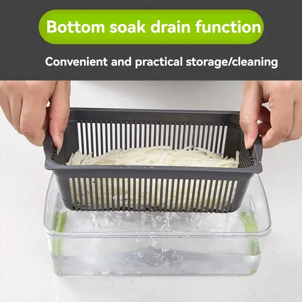 16-in-1 Multifunctional Vegetable Chopper & Kitchen Gadget, Grater, Egg Separator, Peeler, Slicer