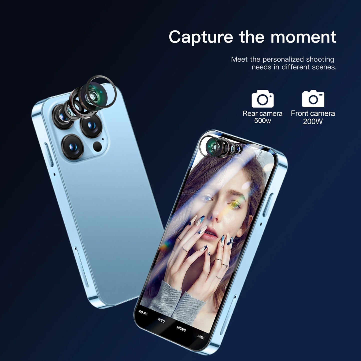 Mini Android Smartphone 3.88 in (9.86 cm) HD Display, 4G LTE Unlocked, 4GB/128GB or 2GB/16GB, 2000mAh Battery