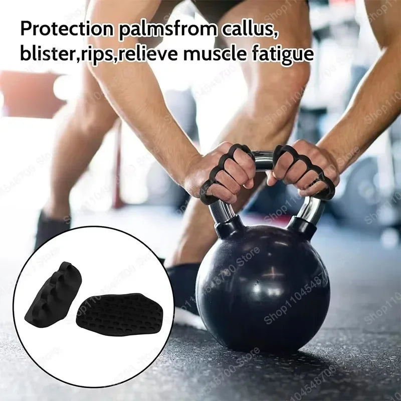 Anti-Slip Weightlifting Hand Grips – 1 Pair Palm Protection & Training Grips, 3 Sizes (92–120 mm / 3.6–4.7 in)