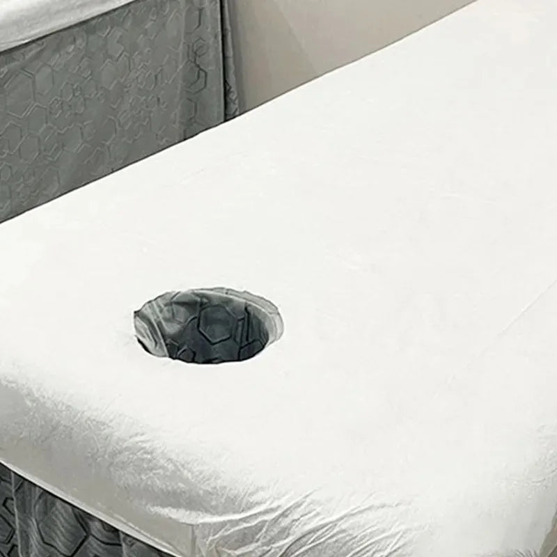 10-Pack Disposable Open-Face Spa Bed Sheets — Breathable Non-Woven Elastic Massage Table Covers for Salon & Spa