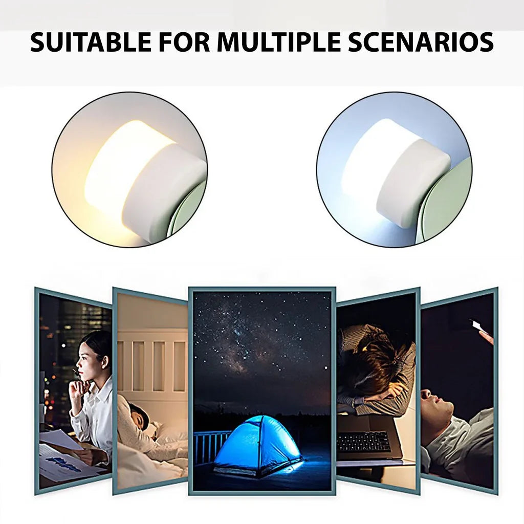 Mini USB Plug-In Night Light LED Warm/White Eye-Friendly Reading Light (1/3/5/10 Pack)