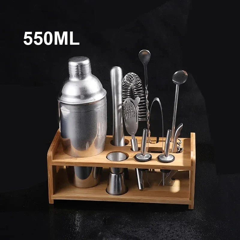 Stainless Steel Boston Cocktail Shaker Set – 550 ml (18.6 oz) & 750 ml (25.4 oz) Martini Mixer for Bartenders and Home Bar