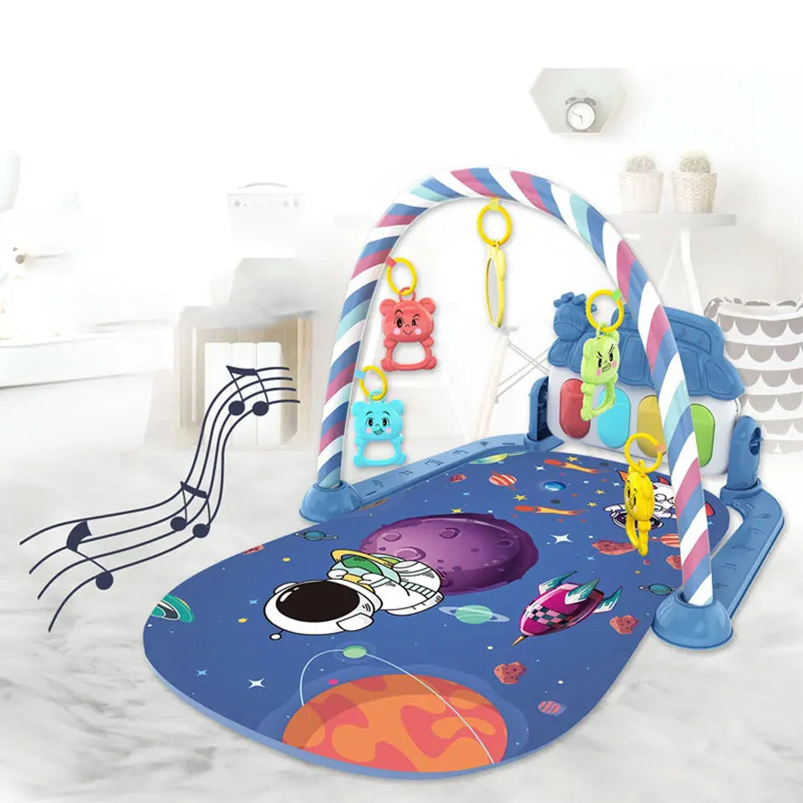 Musical Baby Activity Gym Play Mat Piano Keyboard Tummy Time Mat for 0-36 Months
