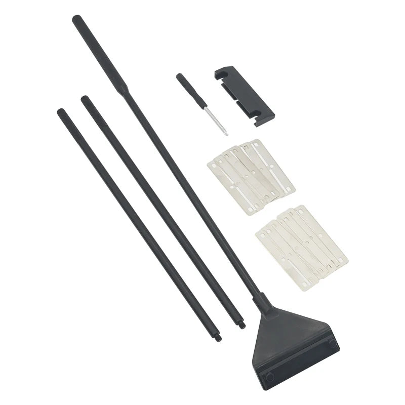 Aquarium Algae Scraper – Aluminum & Stainless Steel Fish Tank Cleaner with Replaceable Blades, 35–110 cm (13.8–43.3 in)