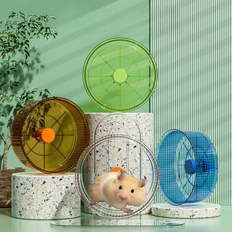 Widened Hamster Running Wheel with Double Bearings, Adjustable Height — 21 cm (8.3 in) Exercise Wheel for Djungarian & Small Rodents