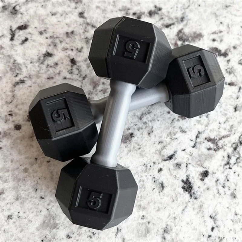 2-Pack Mini Kids Dumbbell Toys - Toddler Baby Workout Weights and Rattles
