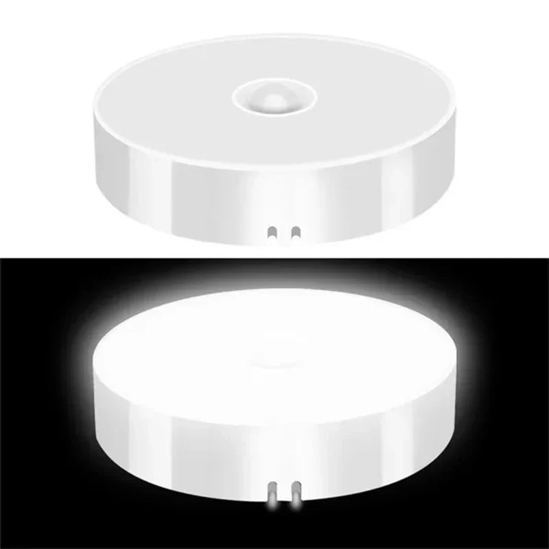 PIR Motion Sensor USB Rechargeable Heart LED Night Light — Wireless Closet Cabinet Wardrobe Staircase Lamp